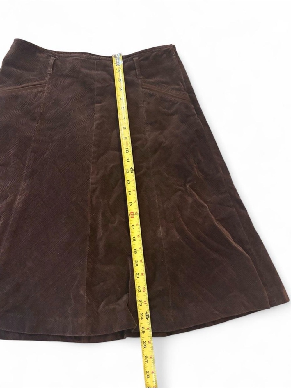 The Territory Ahead Brown Corduroy Skirt Size 12 A-Line - Picture 5 of 7